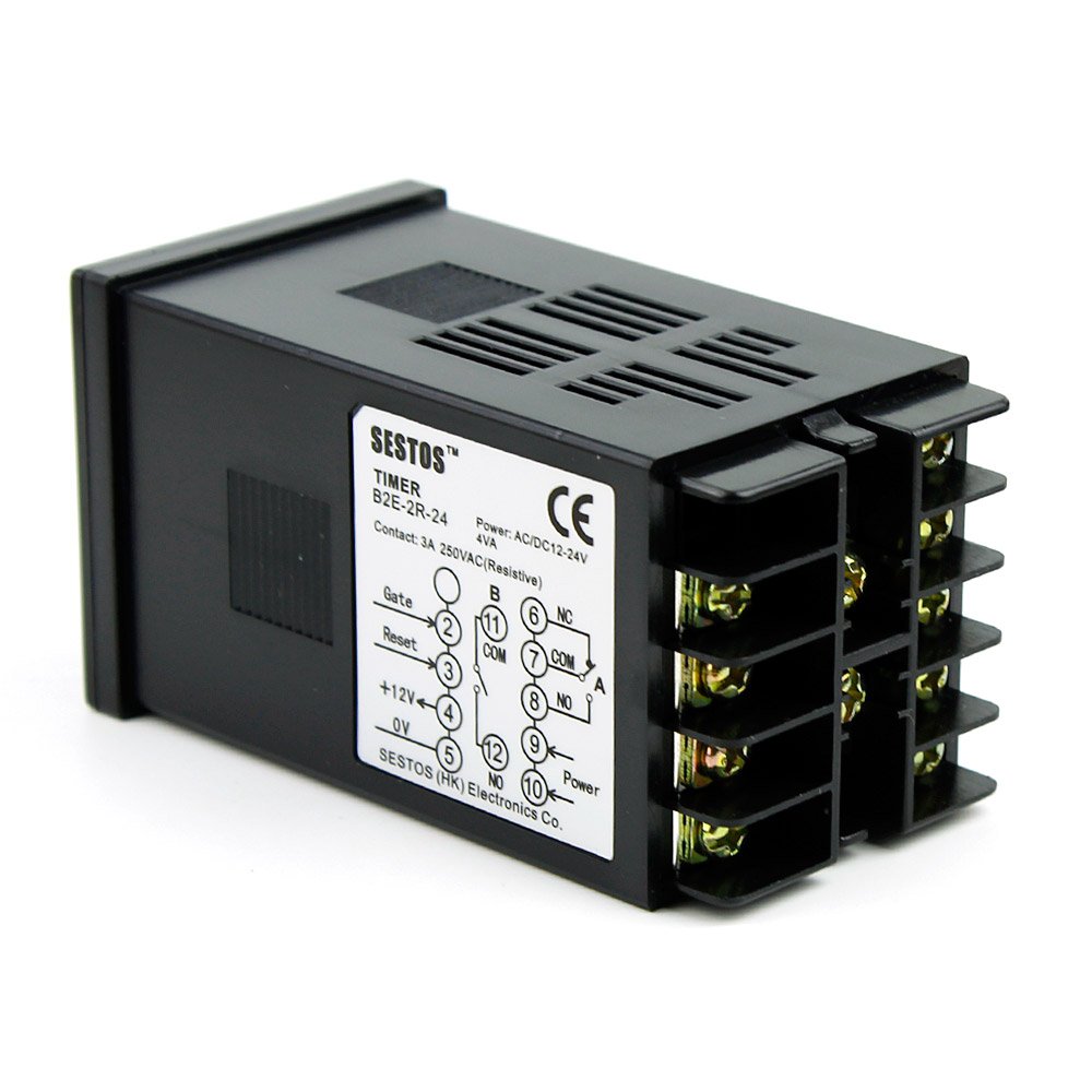 New Sestos Digital Twin Timer Relay Time Delay Relay Switch 1224V B2E