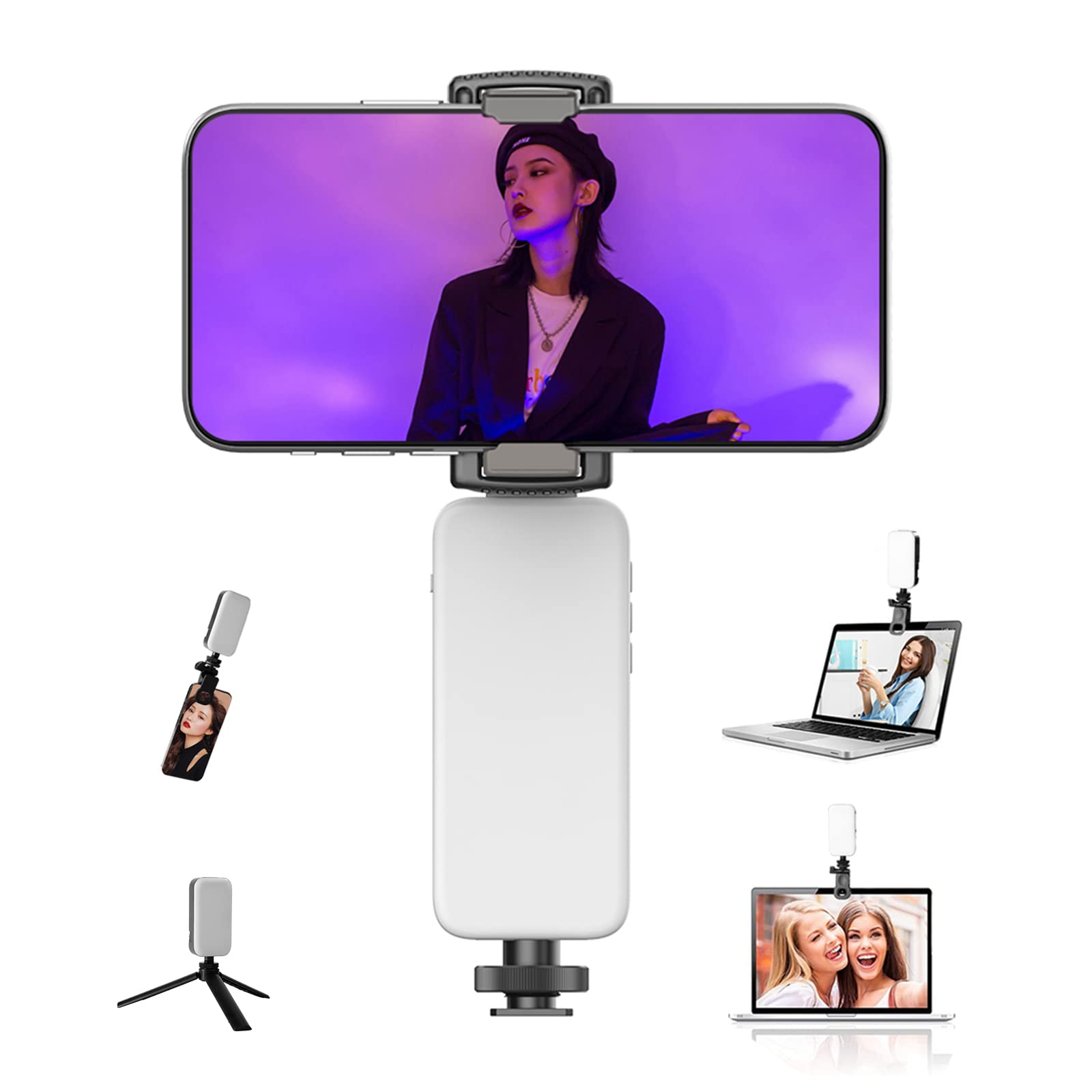 Starbea - Mobile Phone Light, Video Conference Lighting Kit, Laptop Light, with Clip and Stand, Camera Light for Zoom Calls/Remote Work/Live Stream/Selfies/TikTok (1000)
