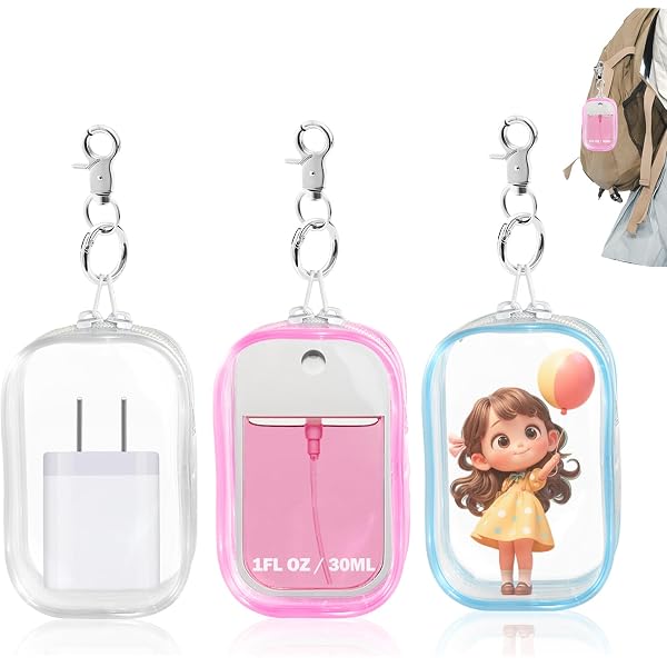 Arvintas Set Mit 4 Transparenten Mini-Taschen - Wasserdicht, Für Lippenstift, Kabel, Münzen, Karten (6.7x10.2 Cm)