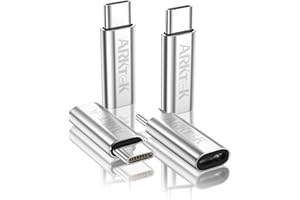 ARKTEK USB-C Male to Lightning Female Adapter Convert Lightning to USB Type C Cable for iPhone 15 16 Series AirPods 4 Pro 2 Galaxy S24 Series Google Pixel 9 - Charging Only (4 Pack)