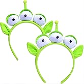 Dymoan Alien Headband Alien Costume Halloween Plush Ears Hairband for Adults Women Cosplay Party Accessories