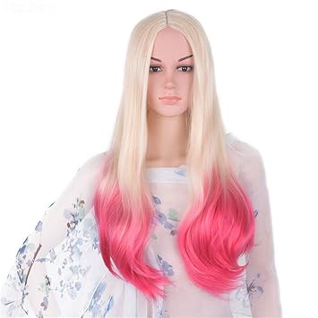 Amazon Com Ombre Gray Wig Synthetic Hair 60cm 280g Long