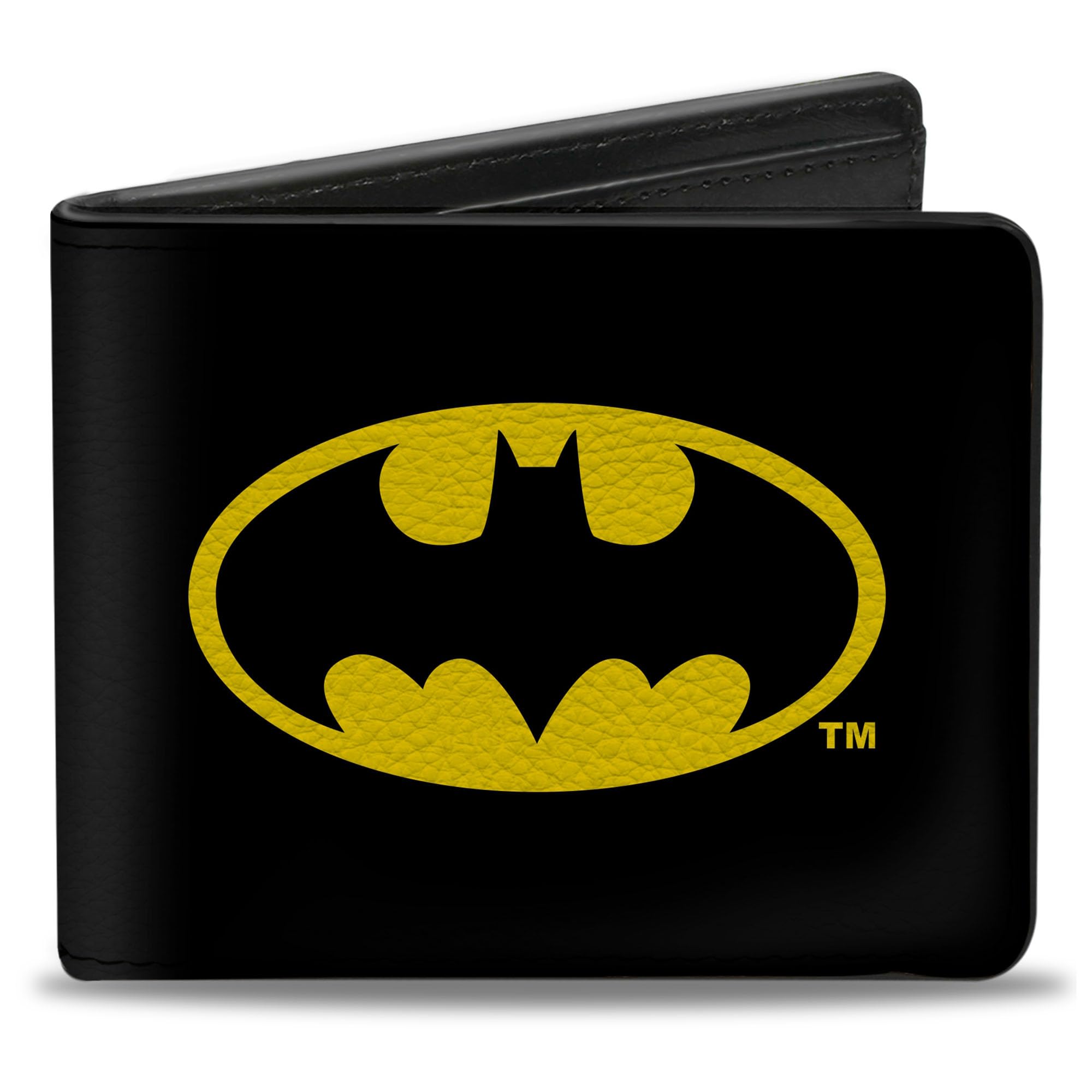 Buckle-Down Men's Pu Bifold Wallet Bi-Fold, Yellow & Black, 4.0" x 3.5"