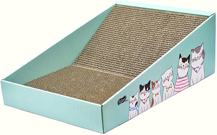 Cat Scratch Board, tablero de garra de papel corrugado + caja de descanso, nido de gato,