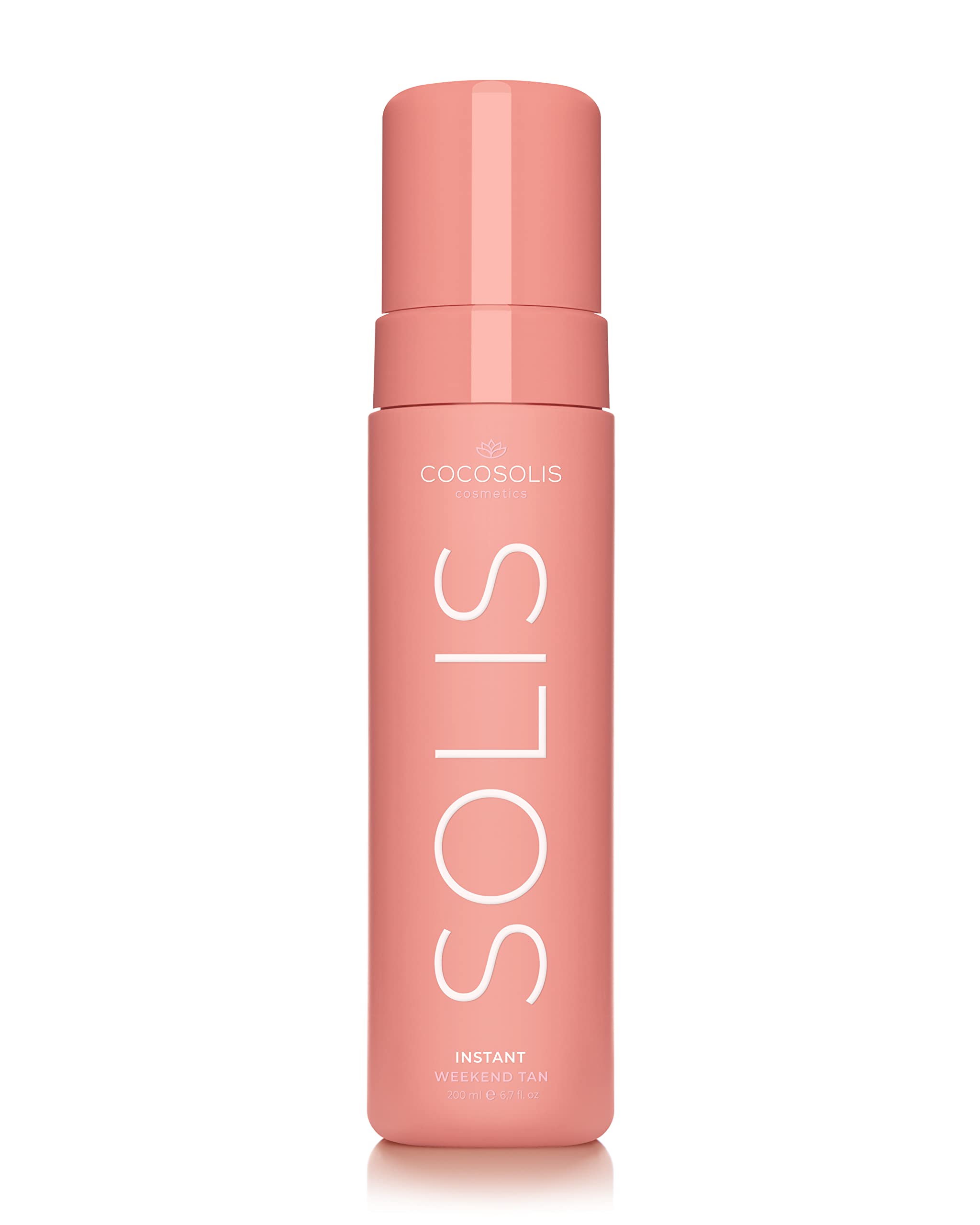 COCOSOLIS SOLIS Instant Weekend Tan Self-tanning lotion for face and body, mousse with immediate effect and washable, for a rich, natural and long-lasting tan, with plant-based DHA (200 ml)