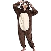 PARTTELY Adult Animal Onesie Pajamas - Unisex Plush Fleece Loungewear, Winter Warm Sleepwear for Men Women