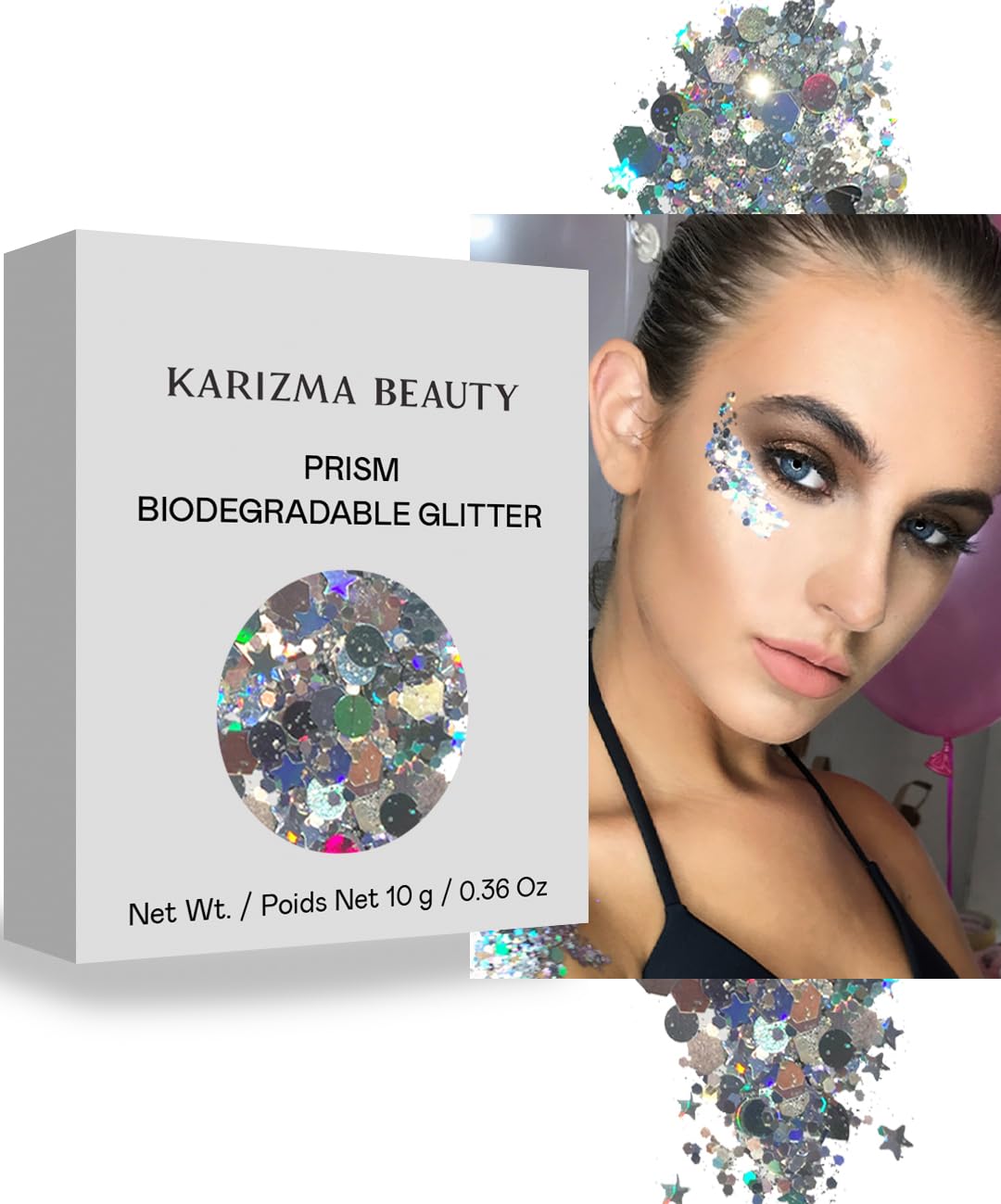 KARIZMA Prism Biodegradable Chunky Glitter // Karizma Beauty Bio Glitter Eco Glitter 8g — image 1
