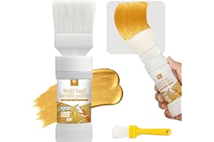 Anirun Liquid Gold Leaf Paint 6.35 Oz, 2 in 1 Furniture Paint for Wood, Art, Painting, Handcrafts, Clay Craf, Easy to Apply DIY Crafts(Pack of 1)