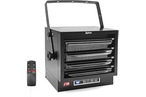 8500W Garage Heater Electric, 240v/60Hz Hard Wired Fan-Forced Wall/Ceiling Mount Electric Garage Heater with Built-in Thermos