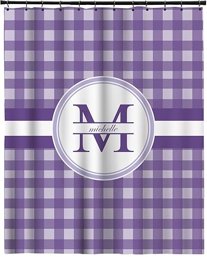 Amazon Com Rnk Shops Gingham Print Extra Long Shower Curtain 70