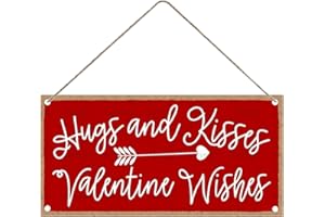 Hugs And Kisses - Valentine's Day Wood Sign, Home Decor, Room Decor, Wall Decor, Bathroom Decor, Bar Decor, Cafe Decor, Farmh