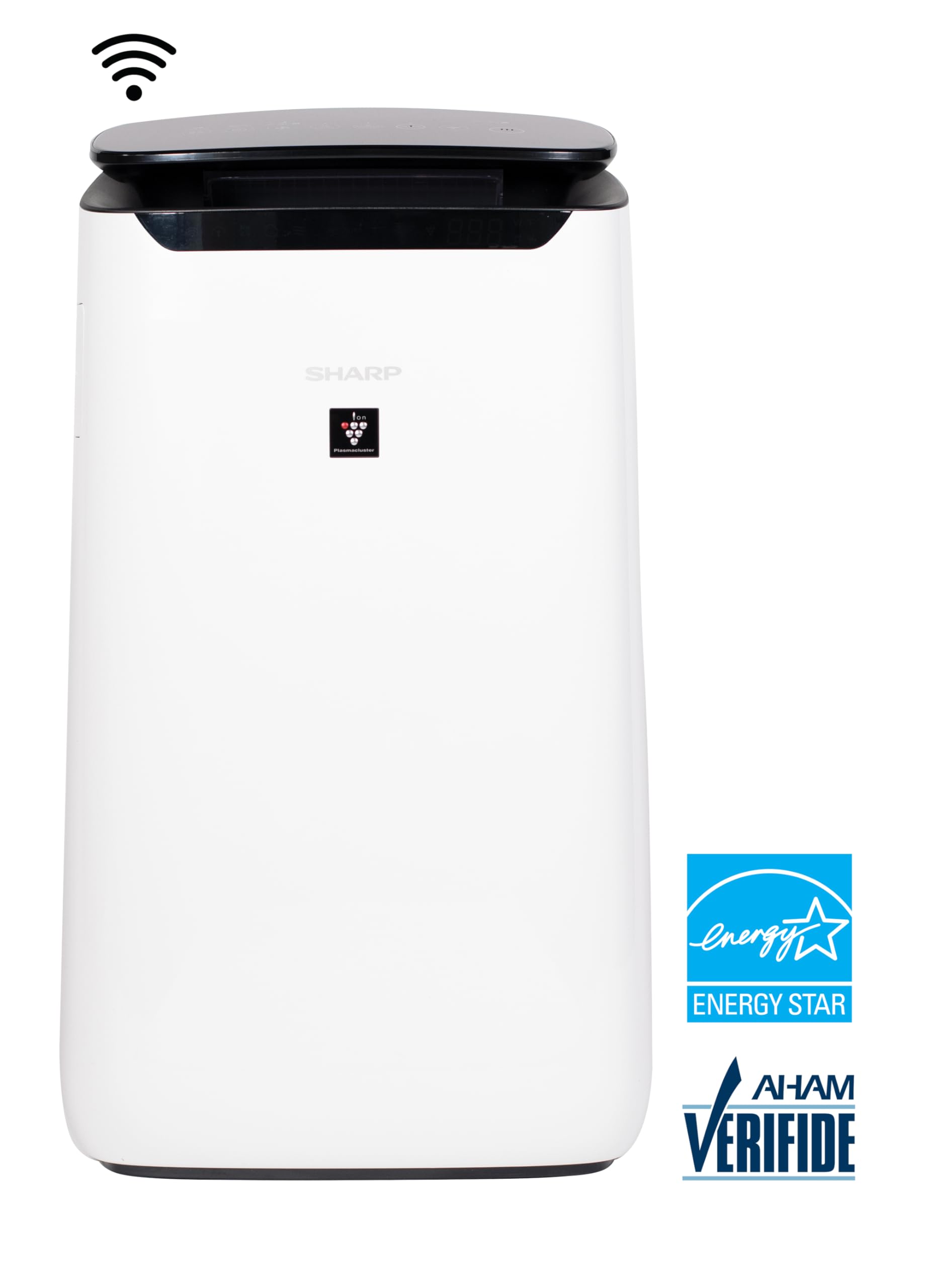 SHARP Smart Air Purifier Compatible w/Alexa. Plasmacluster Ion Technology and Triple Filtration, including True HEPA Filter. Covers up to 2,430 sq ft for XL Rooms, for Dust, Smoke & Pollen. FXJ80UW