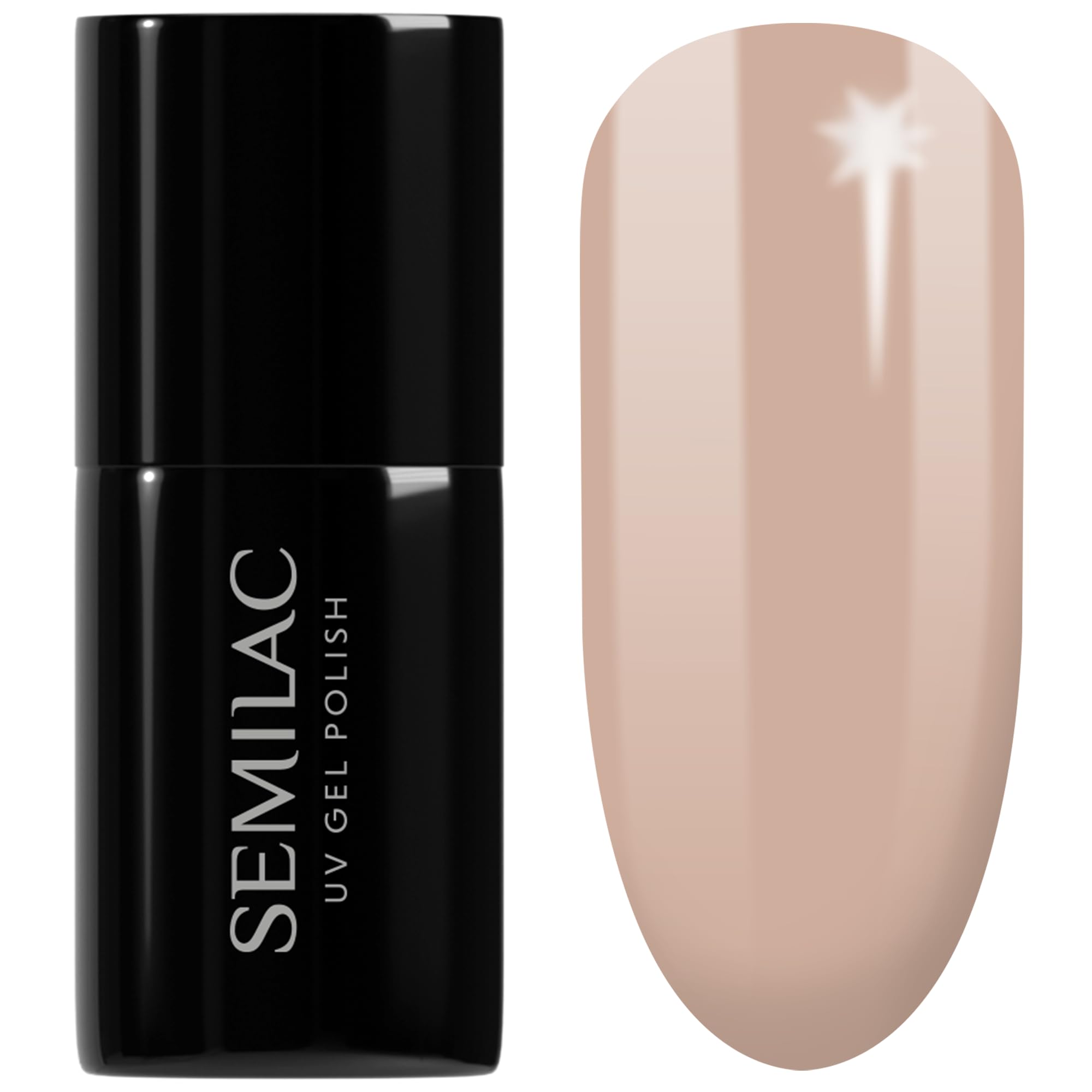 SEMILAC Gel Nail Polish 369 Sunkissed Tan - Full Coverage Gel Polish - Soak Off Easy To Use LED/UV Nail Lamp - Long Lasting Manicure and Pedicure up to 3 weeks