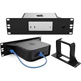10-inch 1.5U Rack Mount for Mac mini M4 2024, 10-inch Network Rack Compatible, Keystone and Cable Included (Black)