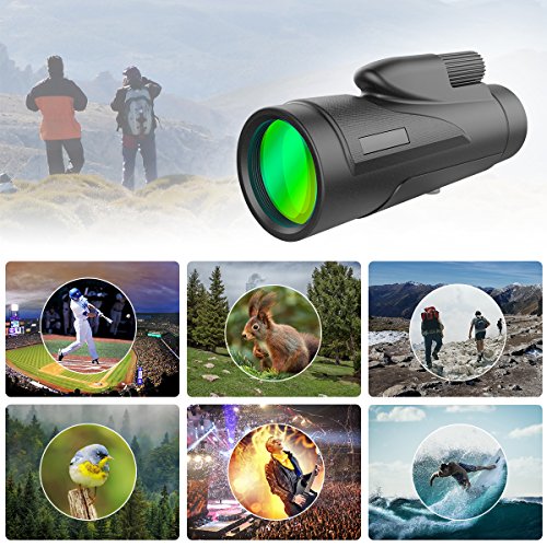 Monocular Telescope 12x50 Adjustable BAK4 Prism FMC Monocular Scope With Phone Clip Tripod for Smart Phone Bird Watching Hunting Camping Hiking Surveillance Outdoor Wildlife Scenery Travel - Thumbnail 5