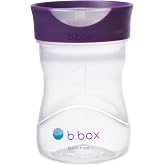 b.box Toddler Training Cup: Free Flow Opening, Great Transition from Sippy to Big Kid Cup. BPA Free, Dishwasher safe. Ages 12+ months (Grape, 8oz)