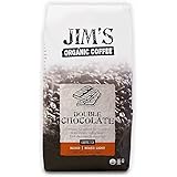 Jim’s Organic Coffee – Double Chocolate, All Natural Flavored Blend – Light Roast, Ground Coffee, 12 oz Bag