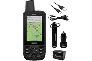 Wearable4U - Garmin GPSMAP 67 Rugged Hiking Handheld, Expanded GNSS Support, 3in Display with Power Pack Bundle