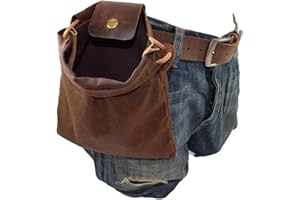 ASENIE Foraging Bag Waxed Canvas Collapsible Outdoor Camping Foraging Pouch Mushroom Storage Water Resistant Leather Bushcraf