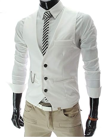 Dress Vests For Men Slim Mens Suit Vest Male Waistcoat Business Jacket At Amazon Men S Clothing Store