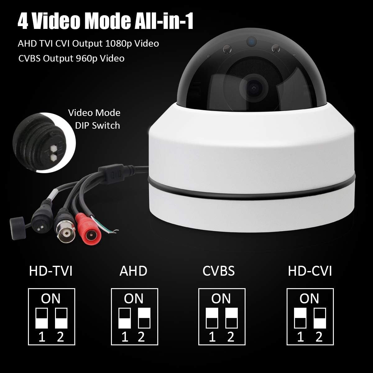 2MP Analog HD Pan-Tilt Camera AHD TVI CVI CVBS 4-in-1 CCTV Camera 1080P ...