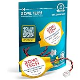 Rome Tech CR2032 CMOS Battery for Intel NUC, PlayStation PS2, PS3 | AsRock AM1H-ITX, H110M-ITX, H270M-ITX/ac, B550M ITX Motherboards - Laptop Backup BIOS NUC - 2 Pin Wire Cable