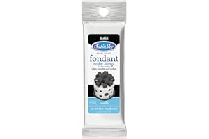 Satin Ice Black Fondant, Vanilla, 125 Grams