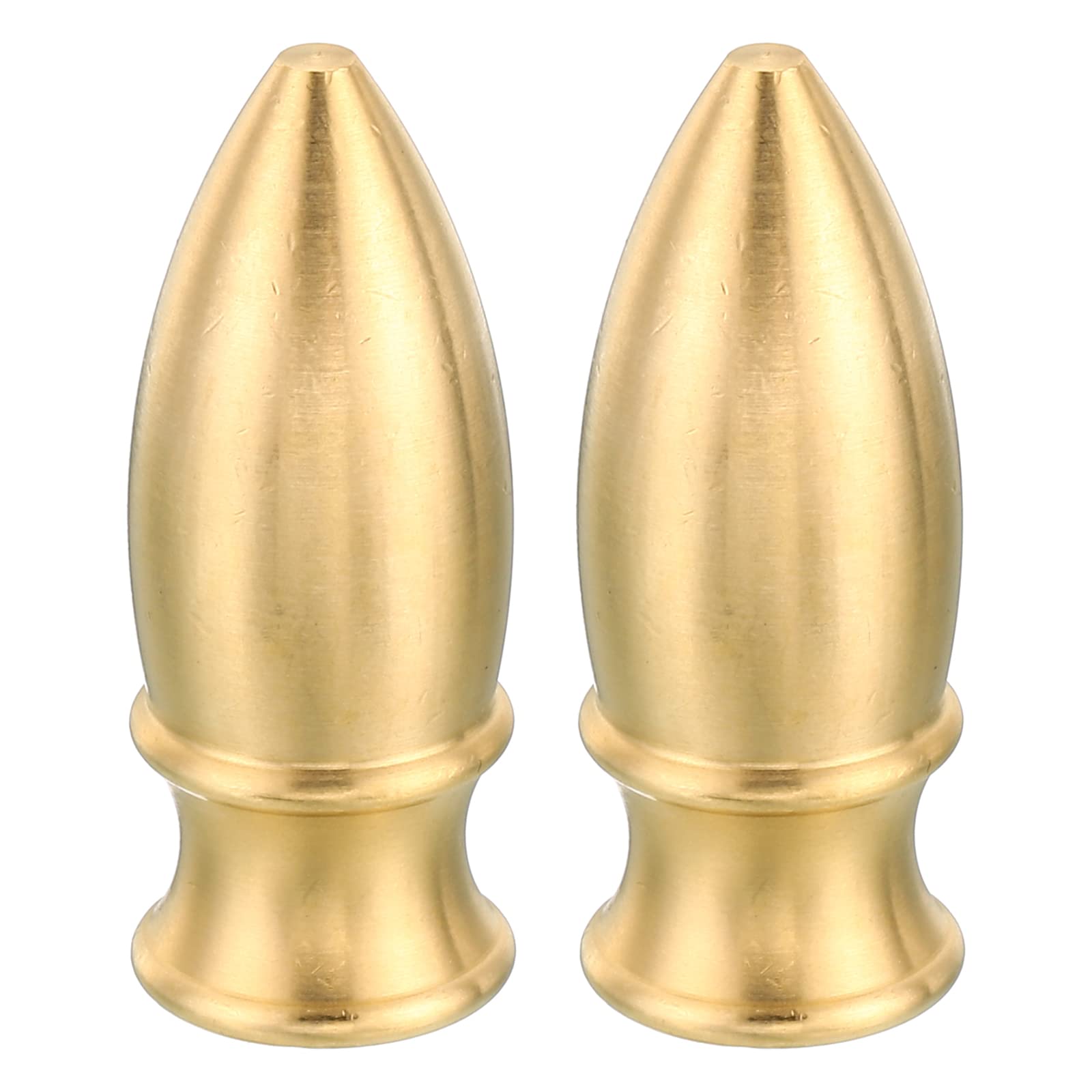 PATIKIL M10 Thread Lamp Finial Cap Knob, 2 Pack Brass Lamp Shade Harp Top Screw Caps Decoration Light Fixture for Table Lamps Floor Lamps 16x40mm