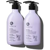 LUSETA Thickening &amp; Hair Strengthening Care- Biotin B-Complex Shampoo and Conditioner Set for Thinning Hair. Routine Volumizing Formula with Niacin, Caffeine &amp; Argan Oil, for Women and Men, 2 x 16.9oz