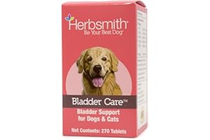 Herbsmith Bladder Care for Cats and Dogs – Maintains Urinary Health for Dogs and Cats – Dog and Cat Kidney Support – 270 Tablets