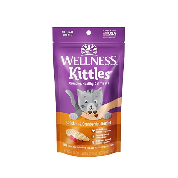 WELLNESS KITTLES CRUNCHY CAT TREATS, ALL LIFESTAGES, KITTEN...