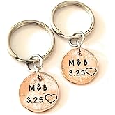Tucker's Trinkets And Treasures Personalized Anniversary Year Penny Key Chain, Anniversary Date, Name, Initials, Personalized