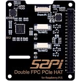 GeeekPi Dual FPC PCIe HAT for Raspberry Pi 5, B12 HAT 1 to 2 PCIe Interface with 40Pin GPIO Pin Header for Raspberry Pi 5