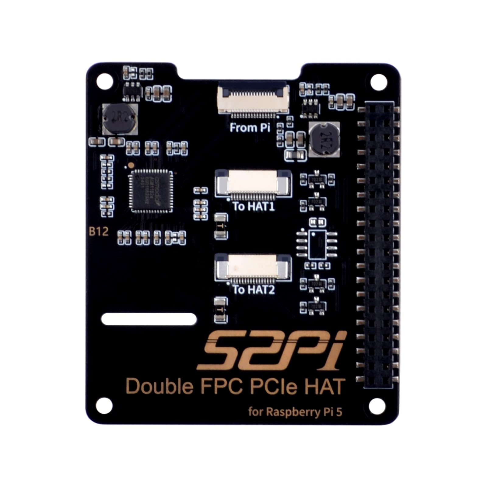 Mua GeeekPi Dual FPC PCIe HAT for Raspberry Pi 5, B12 HAT 1 to 2 PCIe ...
