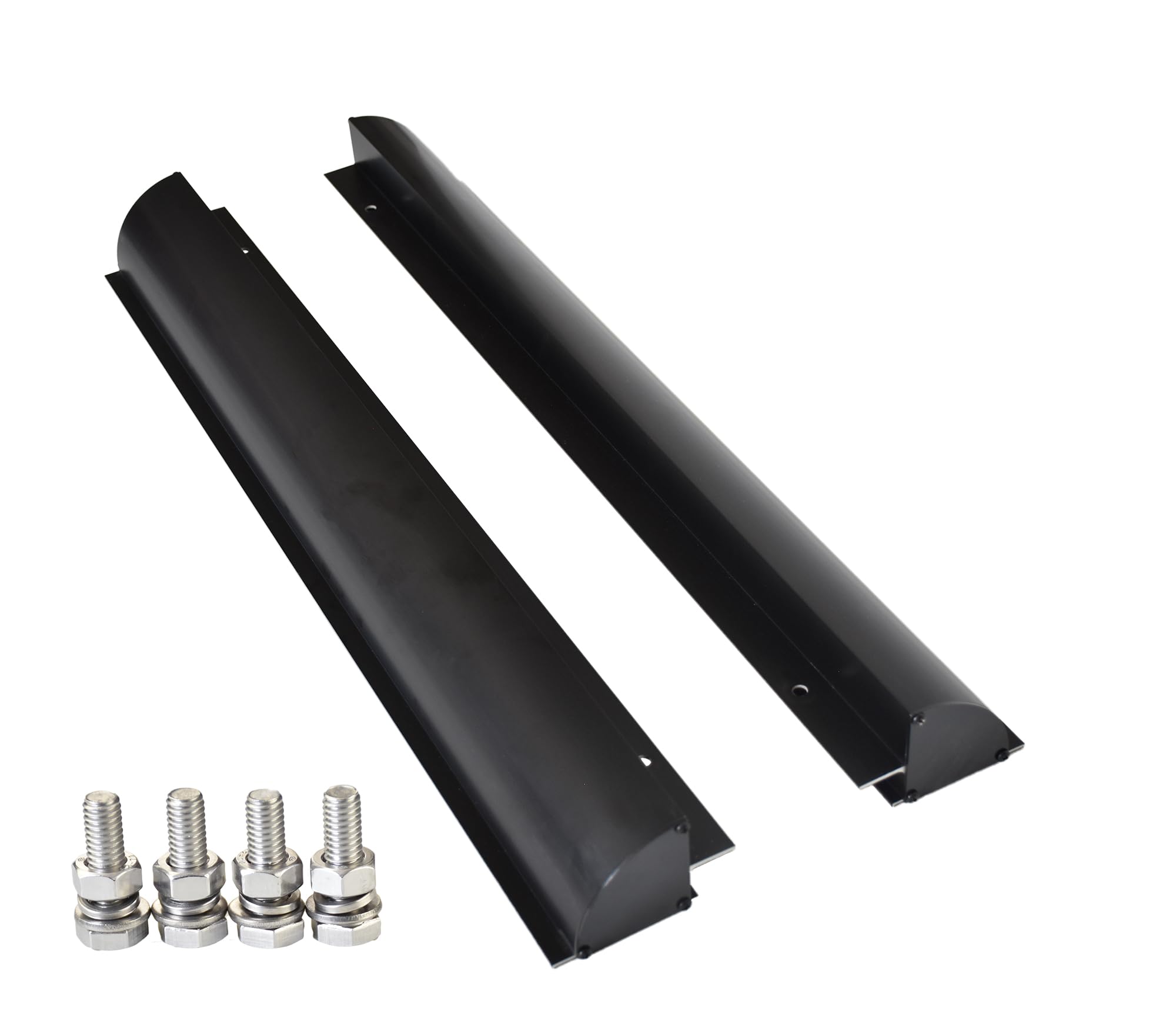 Spark Black 2pc aluminium solar panel side brackets/spoilers for fitting solar panels to motorhomes, caravans, boats or roofs