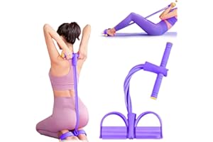 6-Tube Pedal Puller Resistance Band Multifunction Elastic Tension Rope for Full Body Workout Fitness Bands Strength Training 