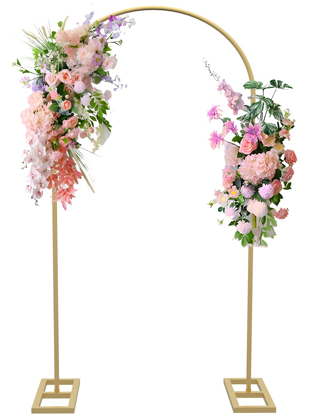 Photo 1 of Queension 6.6FT Arch Stand, Metal Wedding & Birthday Arch Frame with Base, Gold