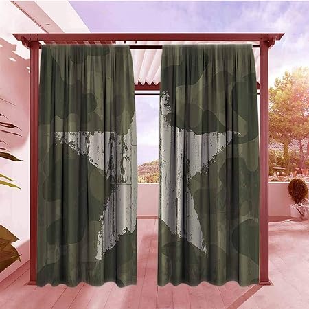 Amazon Com Dggo Tab Outdoor Curtains Western Khaki Camouflage