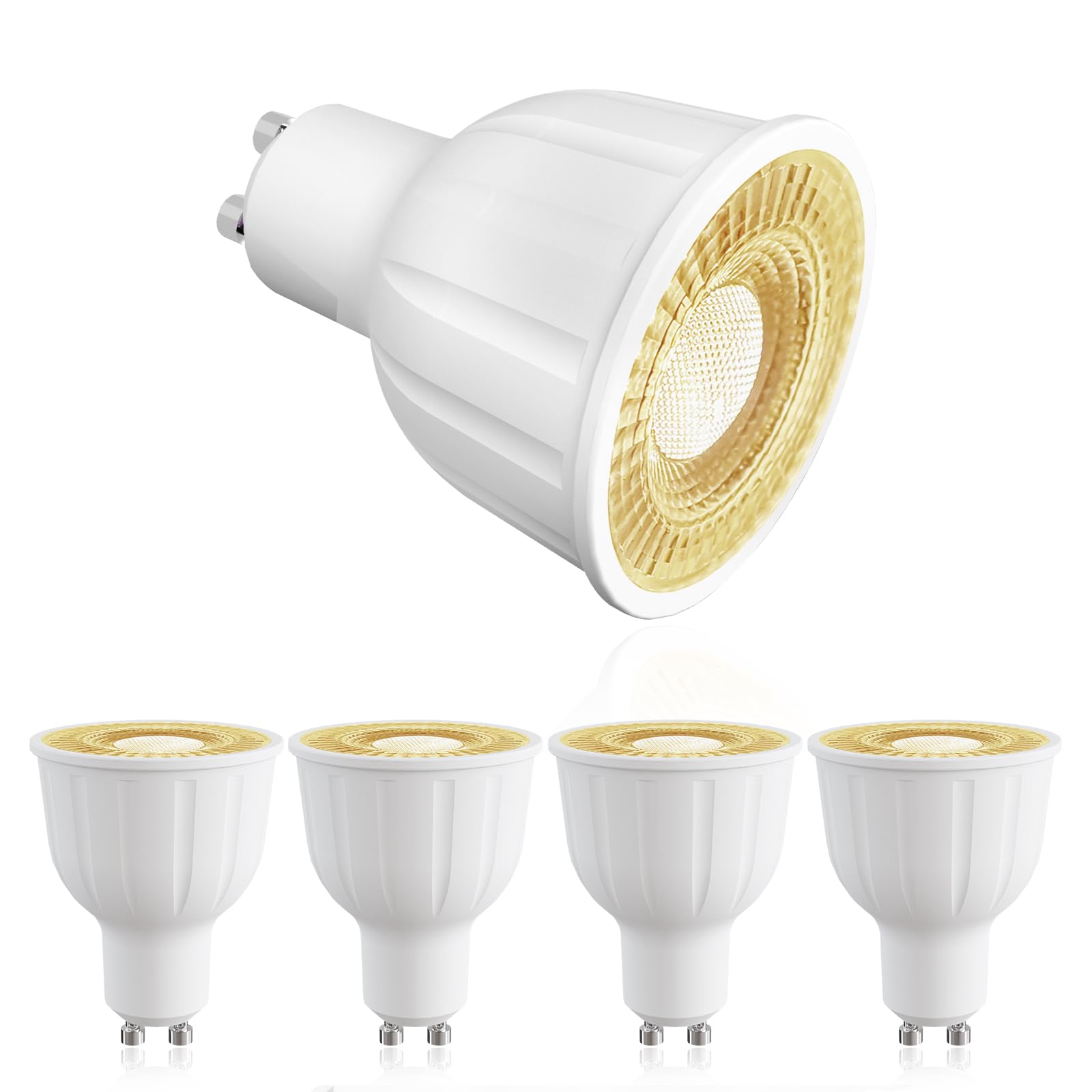 ezmyma Led Gu10 Bulbs Cool White 4000K,12w gu10 Led Reflector Lamp 1150lm Equivalent 110W Halogen,Wide Beam 120°Spot,No Dimmable,4 Pack