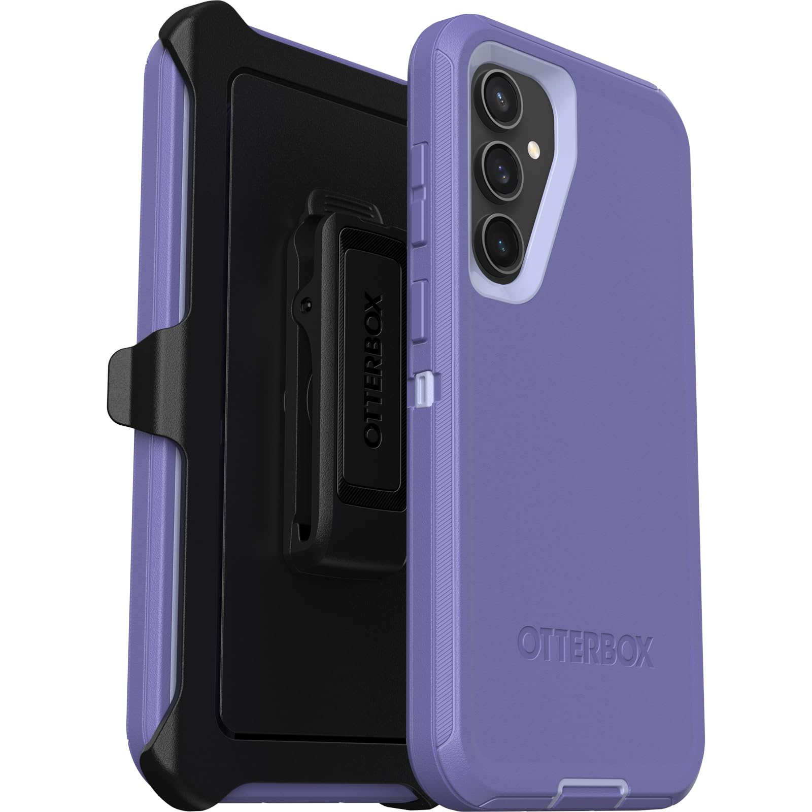 OtterBox Galaxy S23 FE Defender Series Case - Mountain MAGESTY (Purple), Rugged & Durable, with Port Protection, Includes Holster Clip Kickstand Image