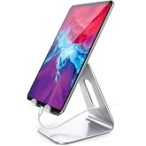Lamicall Tablet Stand Holder for Desk - Adjustable Stand for 4-13" Tablets | Multi-Angle, All Aluminum, Adjustable Tablet Dock, Gifts for iPad Pro Air Mini, Kindle Fire, Galaxy Tabs Phones Accessories