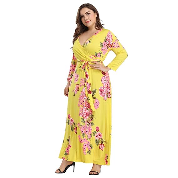 Fhuuly Mode Classique Robe Femme Grande Taille Robe De