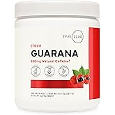 Type Zero Clean Guarana Powder Drink Mix (250 Servings, Unflavored) - 220 MG Caffeine Per Serving, Natural Caffeine, Non GMO, Gluten Free