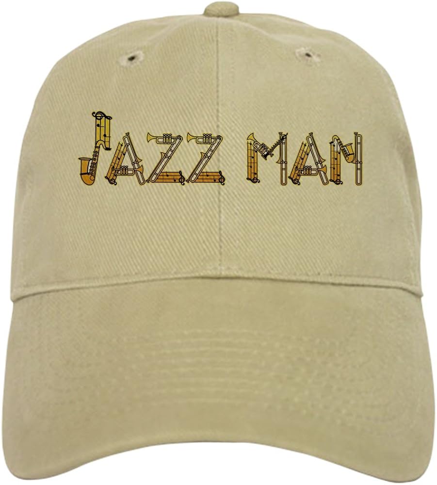 CafePress Jazz Man Sax Saxophone Cap Baseball Cap with
