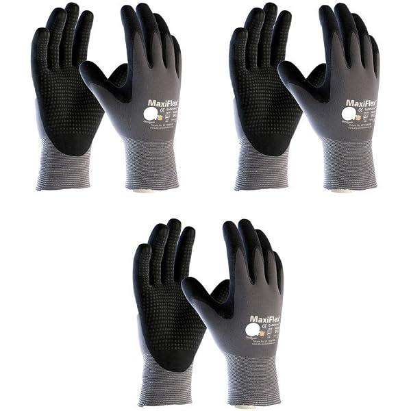 5 Paia Guanti Da Lavoro Maxi Flex Endurance 2442, Taglia 8 – Nylon Con Palmo In Nitrile, Antiscivolo