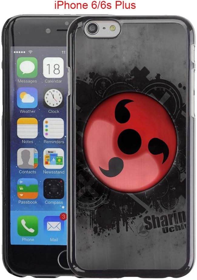 Amazon Com Iphone 6 Plus Case Iphone 6s Plus Cases Sharingan Naruto Anime Drop Protection Never Fade Anti Slip Scratchproof Black Hard Plastic Case