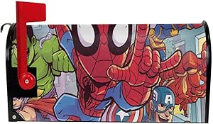 Duwamesva - Buzón con diseño de superhéroe, Blanco, 21x18 in: Amazon