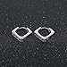 PunkTracker Square Vintage Gothic Hoop Earring Small Stainless Steel Punk Rock Huggie Earrings for Men