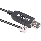 usangreen USB Cable for JK JIKONG Battery BMS RJ11 RJ12 6P6C RS232 Serial Converter Adapter Communication XR04 XR05 to PC Connecting Device