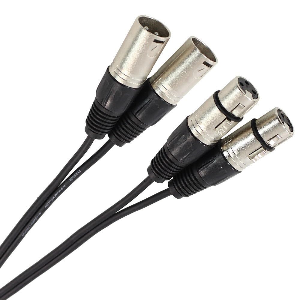 Plugger Strap 3B/3B 0.60 m Male XLR Female Cable Black